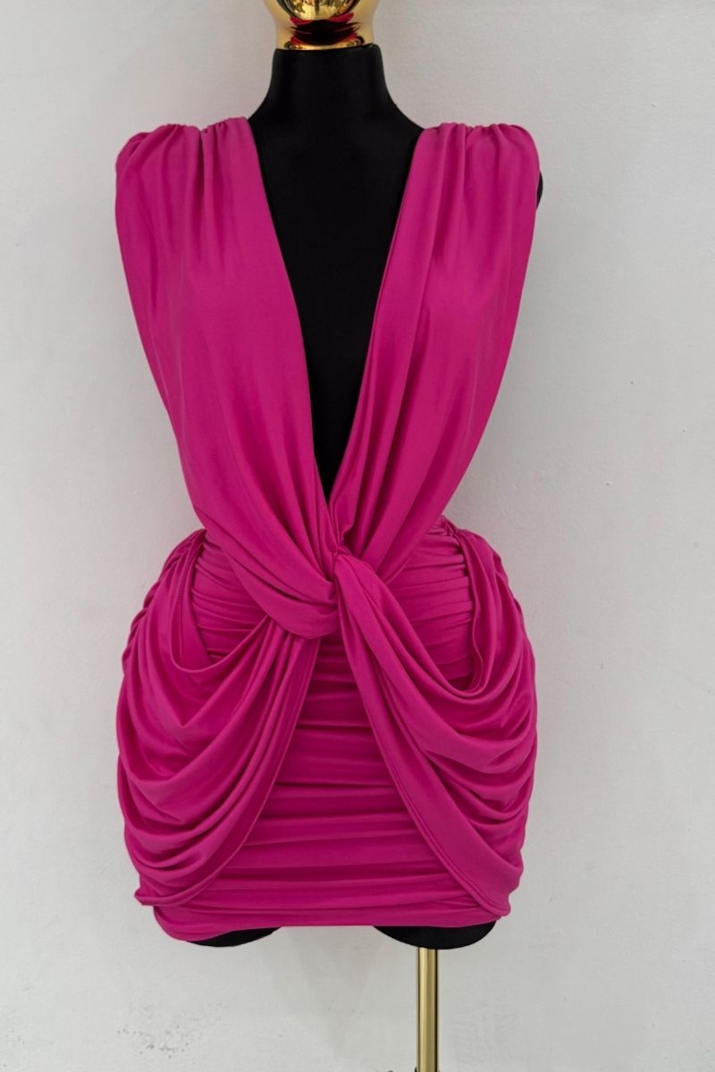 Mini Temptation Dress - Fuchsia