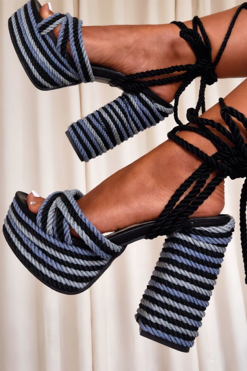 Siren Rope Heel - Black
