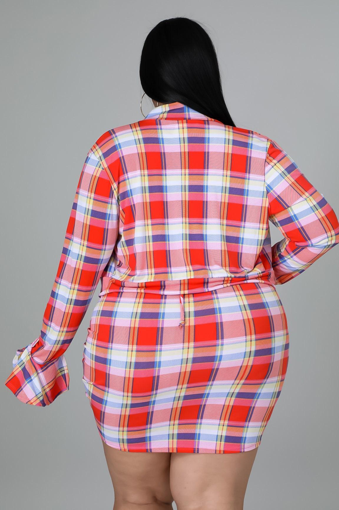 3-Piece Plaid Party Set - SacredQueendomPlustique
