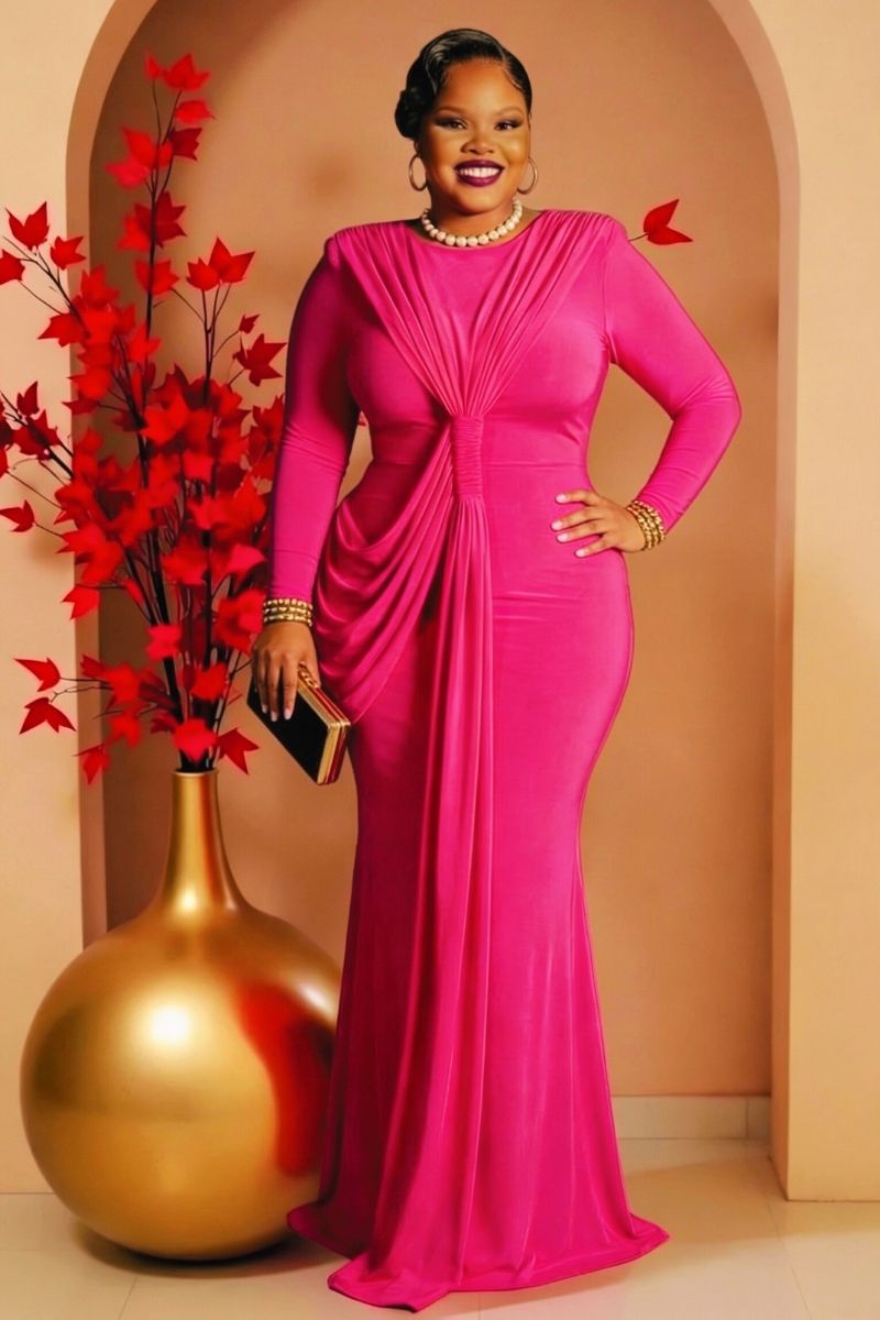 Sculpted Serenity Maxi Dress