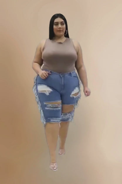 Drama Denim Capris