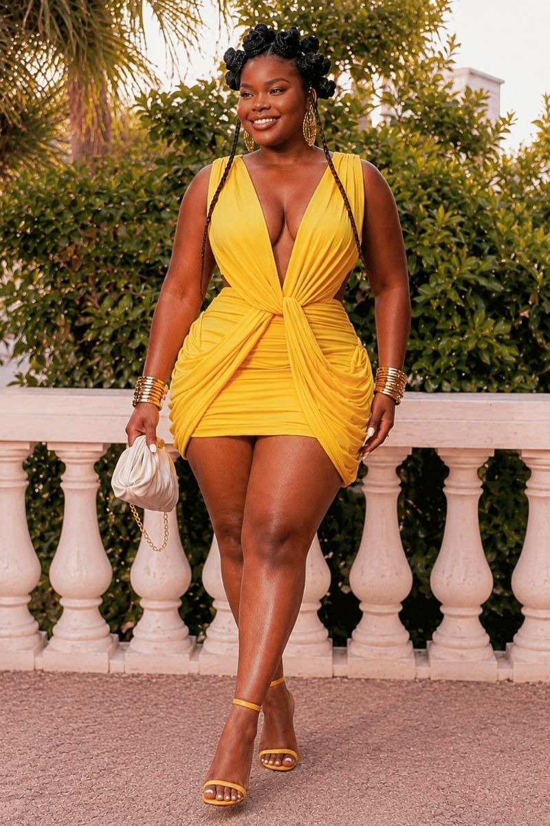 Mini Temptation Dress - Yellow [shipping 5/12/26]